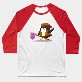 Cowboy Penguin Baseball T-Shirt